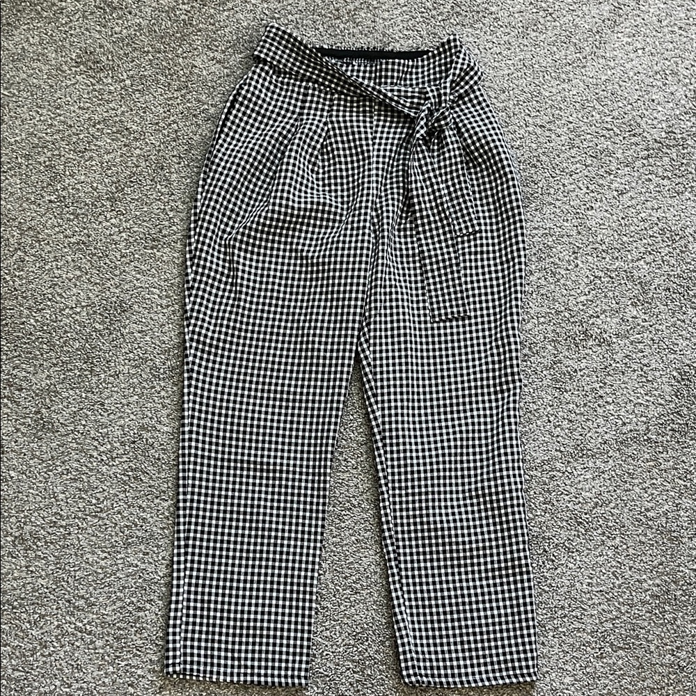 Black and White Seersucker Dress Pants